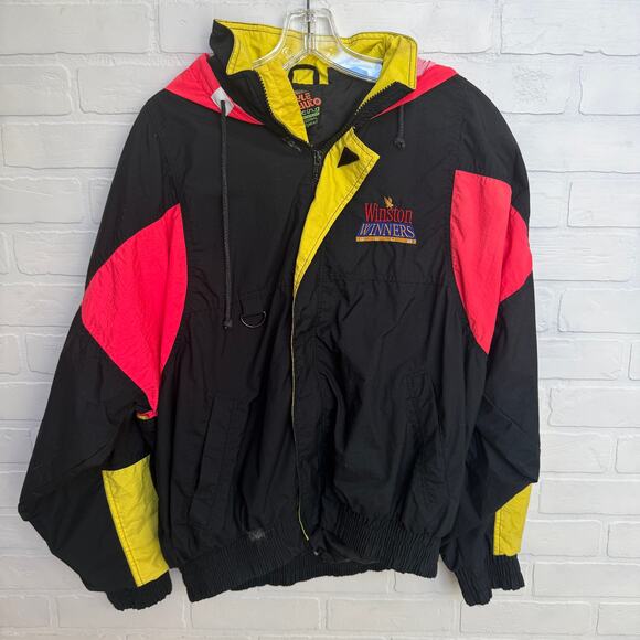 Style Auto Racing Vintage 1993 Nascar Winston Winners Club Windbreaker sz L - Picture 1 of 7